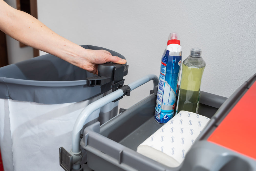 mit zusatzmodulen den Reinigungswagen noch effizienter gestalten für ihre Team mit O-Spring