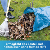 Einfach O-Spring in Gartenarbeit einbinden. Einfach praktisch für Grüngutsammlung und entsorgung