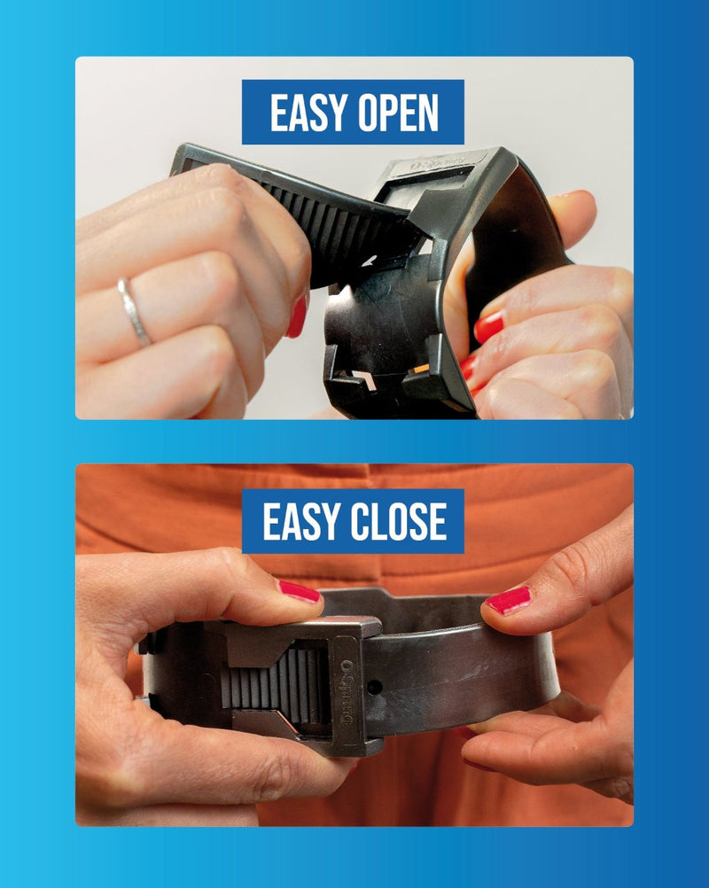 Einfach wiederverschließbar und mehrfach verwendbar. Fix Strap PRO, extrem starker Halt und Stabil.