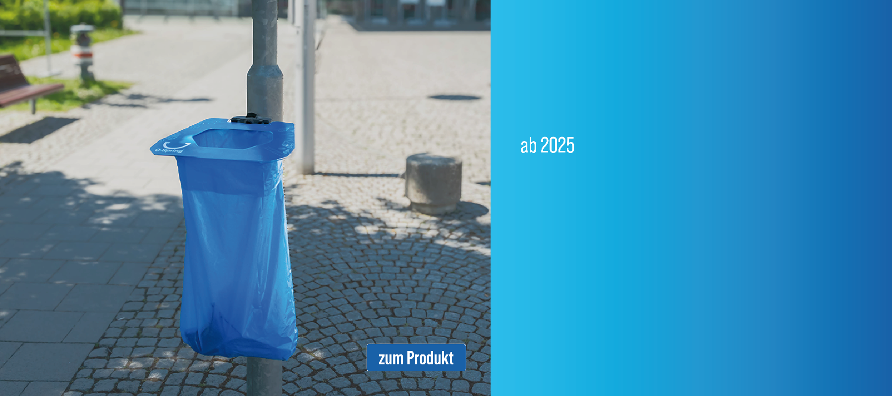 O-Spring individuell bedruckbar für ihre Werbung auch auf dem Mülleimer