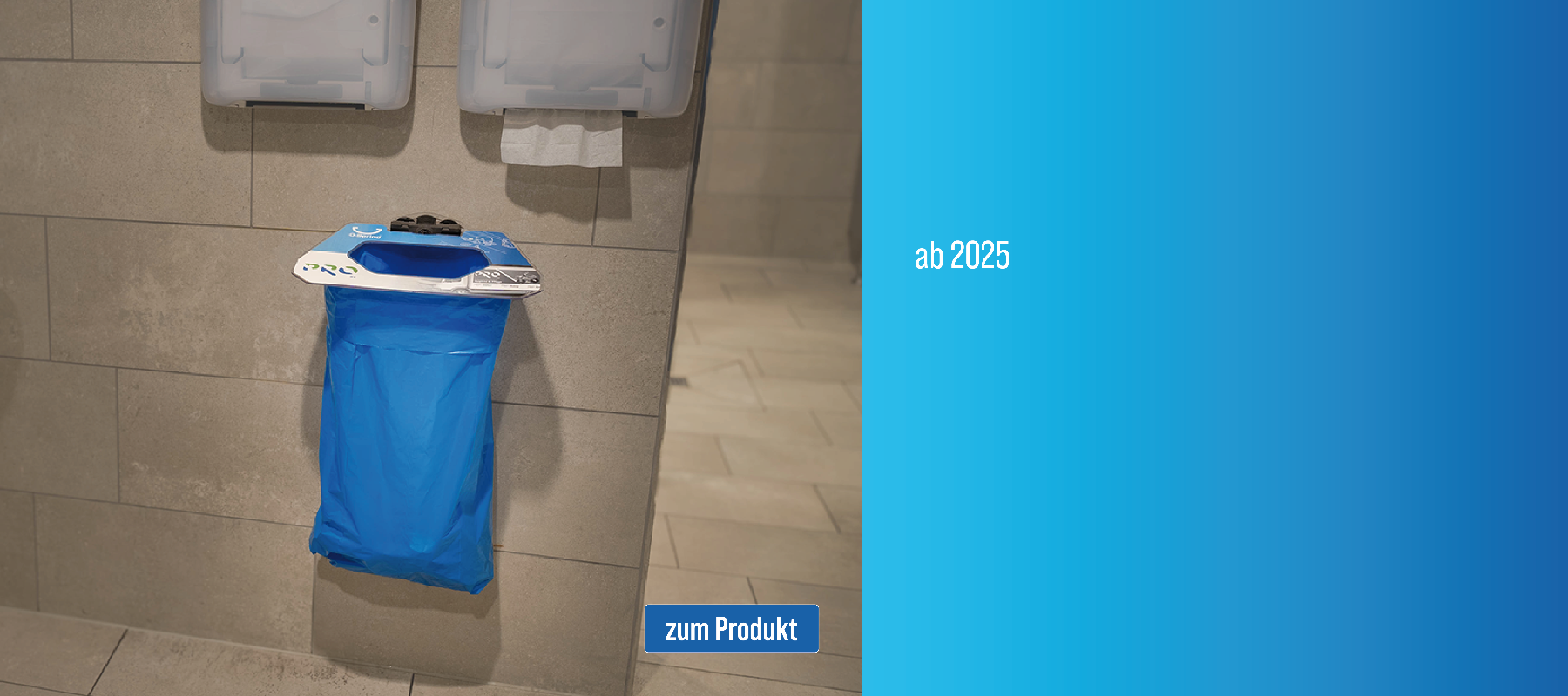 O-spring Mülleimer Ersatz für öffentliche Toiletten mit Werbe Aufdruck