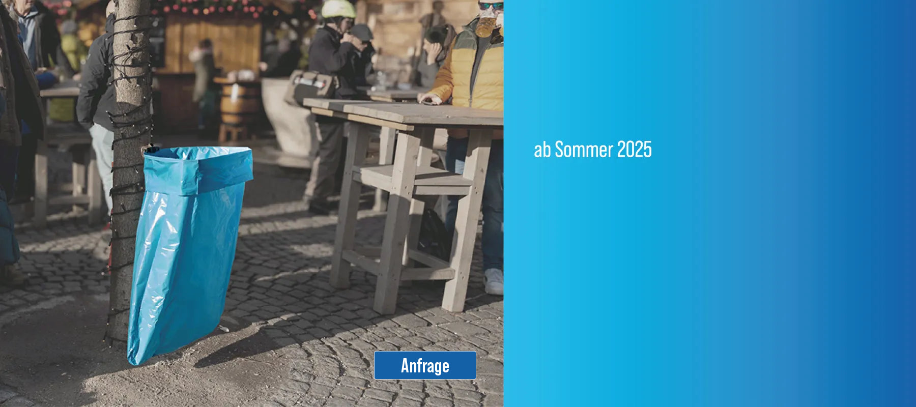 für das Event oder während dem Food Truck Festival, individuell aufgebaut und platziert, der praktische Mülleimer