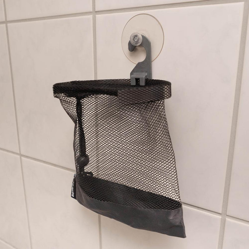Netzbeutel mit O-Spring S und Mobiler Knopf. für mehr Platz und Stauraum.