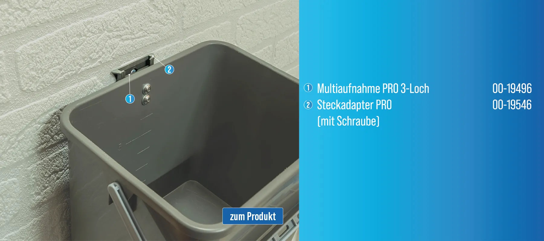 Das Steckadapter System hält Werkzeuge und Geräte an der Wand. O-Spring System