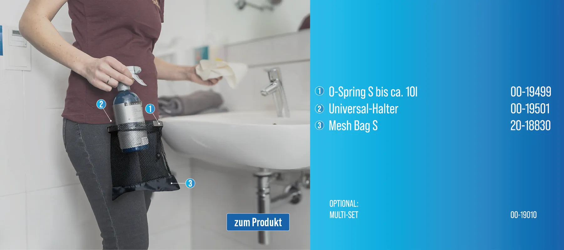mit O-Spring alles griffbereit zur Hand während der Arbeit.